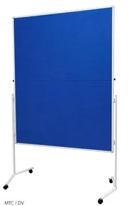 Tablica tekstylna moderacyjna niebieska 120x150cm - składana