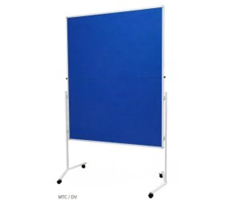 Główne zdjęcie produktu Moderační textilní tabule modrá 120x150cm - skládací