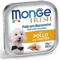 MONGE FRESH - pasztet i kawałki z kurczakiem 100 g dla psów