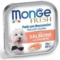 MONGE FRESH - pasztet i kawałki z łososiem 100 g dla psów