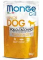 MONGE GRILL JUNIOR kieszonkowy kurczak z indykiem dla szczeniąt 100 g