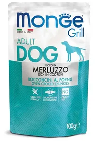 MONGE GRILL saszetka z dorszem dla psów 100 g