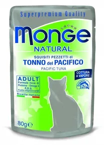 MONGE NATURAL saszetka Tuńczyk w galarecie dla kotów 80 g