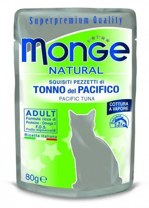 Główne zdjęcie produktu MONGE NATURAL kapsička tuňák v želé pro kočky 80 g