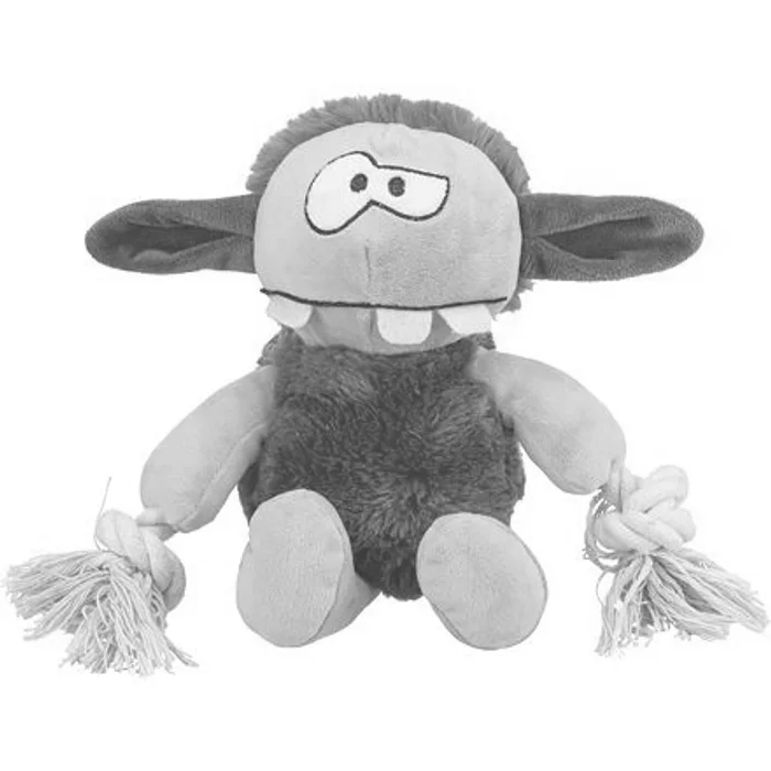 Główne zdjęcie produktu MONSTER I. - plyšová příšerka s vnitřním lanem, se zvukem, 32 cm, fialová