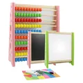 Następne zdjęcie produktu Tablica wielofunkcyjna z blatem 25x30x9 cm - drewniana 3 w 1 - mix 2 kolorów