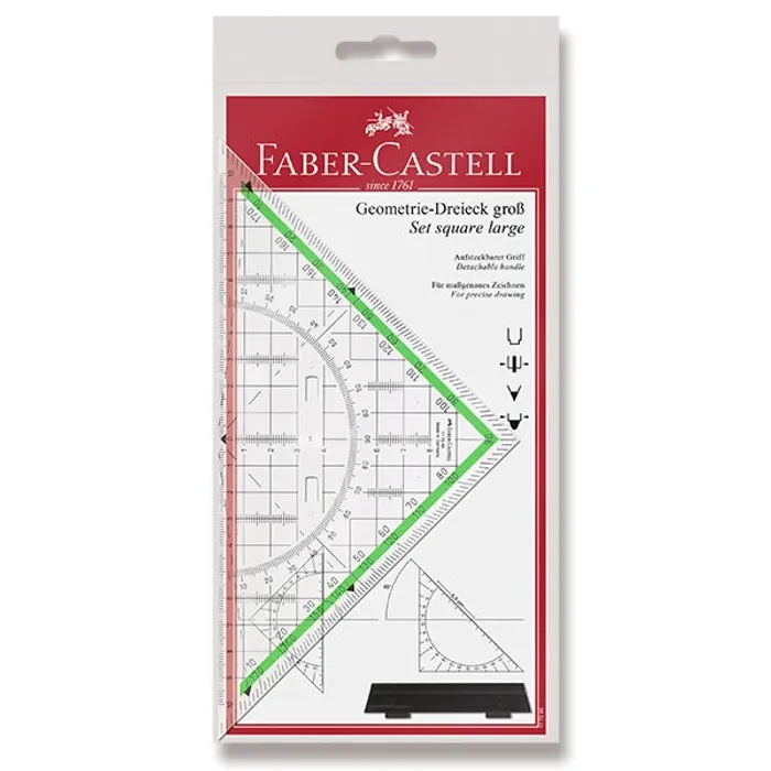 Główne zdjęcie produktu Multifunkční trojúhelník Faber-Castell 177090 TEKA s úchytem
