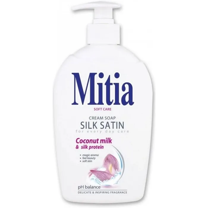 Główne zdjęcie produktu Mýdlo tekuté Mitia Silk Satin 500ml s pumpičkou