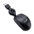 Mysz przewodowa, optyczna, mały rozmiar, USB, GENIUS "Micro Traveler", czarna