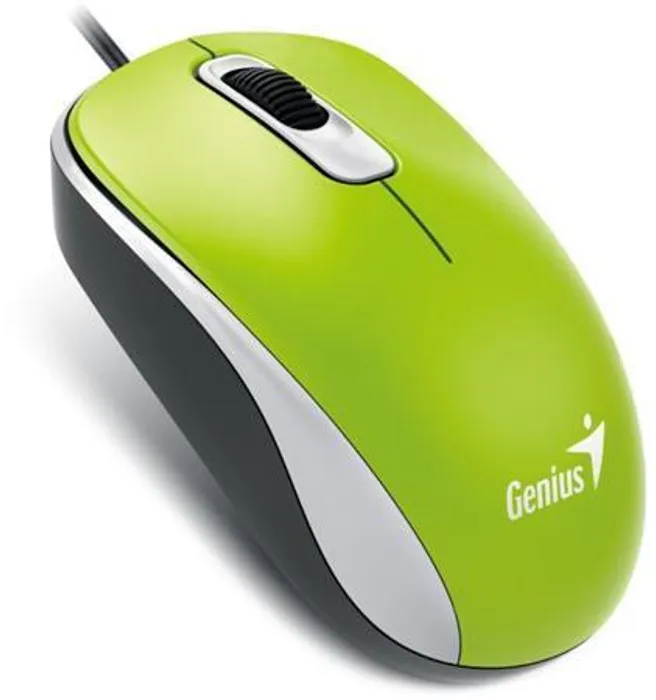 Główne zdjęcie produktu Myš, drátová, optická, standardní velikost, USB, GENIUS "DX-110", zelená