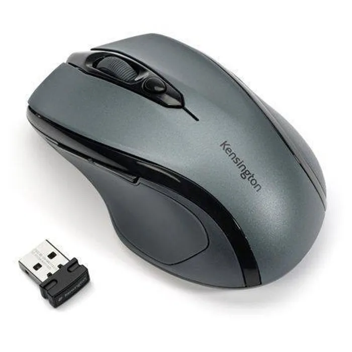 Główne zdjęcie produktu Myš "Pro Fit", šedá, bezdrátová, optická, velikost střední, USB, KENSINGTON