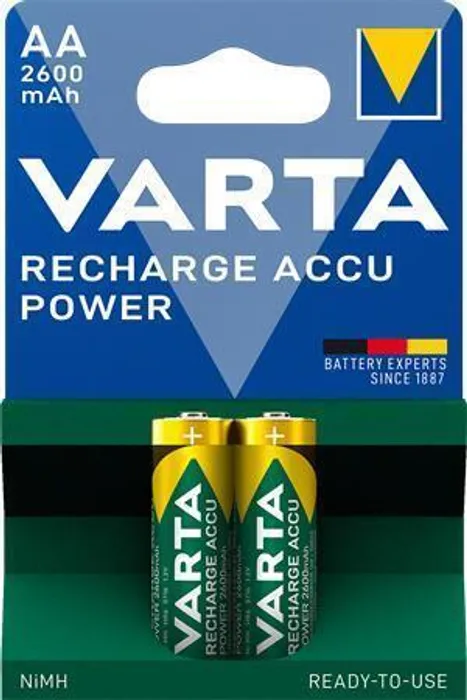Główne zdjęcie produktu Nabíjecí baterie, AA, 2x2500 mAh, přednabité, VARTA "Professional Accu"