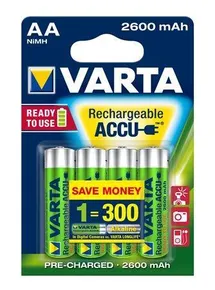 Akumulator, AA (ołówek), 4x2500 mAh, wstępnie naładowany, VARTA Professional Accu