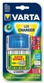 Ładowarka, AA/AAA, 4x2700 mAh AA, gniazdo samochodowe, wyświetlacz LCD, VARTA