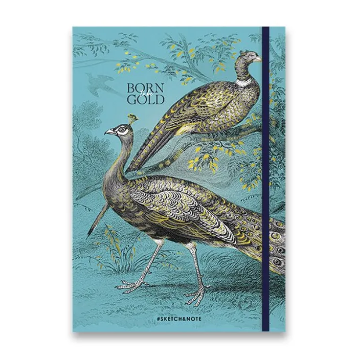 Główne zdjęcie produktu Náčrtník Shkolyaryk Muse Sketch & Note Born Gold A5, tečkovaný, 80 listů
