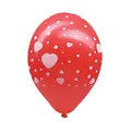 Balon Serduszka biało/czerwony średnica 30cm `L` [100 szt]