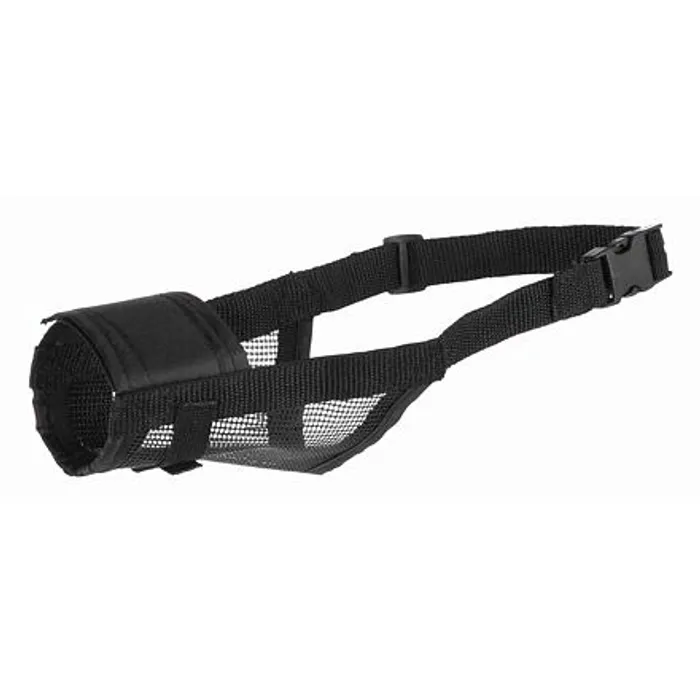 Główne zdjęcie produktu Náhubek nylonový se síťkou, polyester, černý M - L 23 - 31 cm