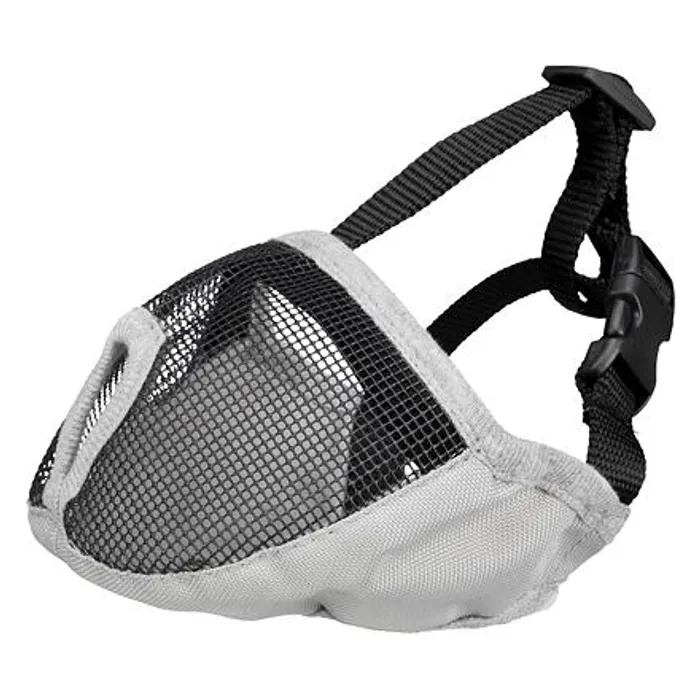 Główne zdjęcie produktu Náhubek pro krátkonosá plemena, polyester S-M, 31cm, šedý