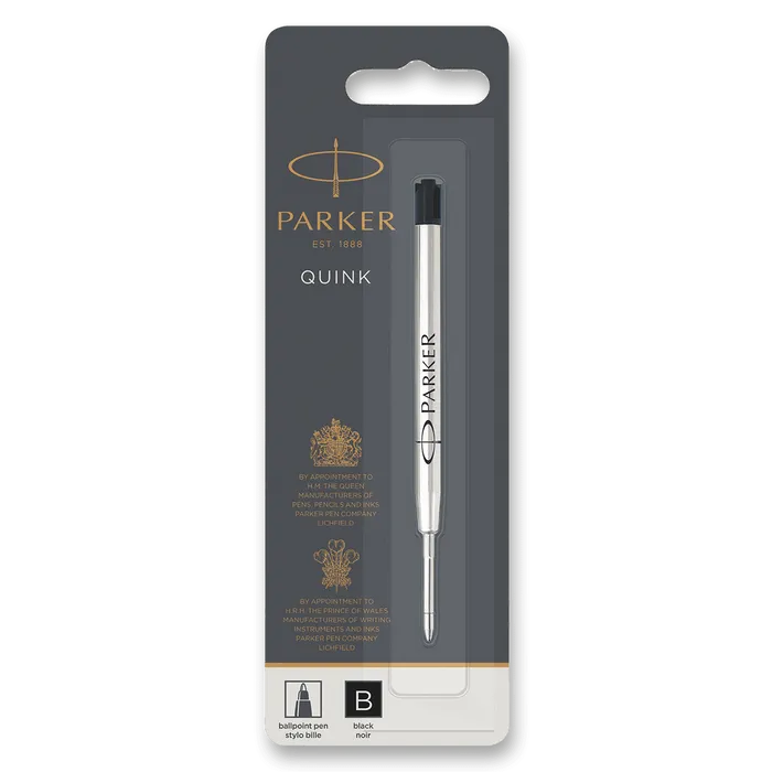 Główne zdjęcie produktu Náplň Parker QuinkFlow do kuličkového pera B, černá, B