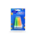 Następne zdjęcie produktu Neonowe świeczki urodzinowe z podstawkami, Ø5 × 60 mm, 12 szt.