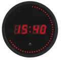 Zegar ścienny, wyświetlacz LCD, czarny, 30cm, ALBA Horled