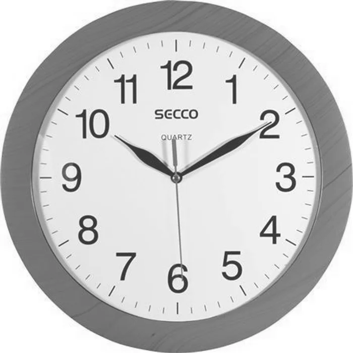 Główne zdjęcie produktu Nástěnné hodiny, vzor dřevo, 28 cm, SECCO