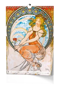 Kalendarz ścienny A3 - Alfons Mucha 2027