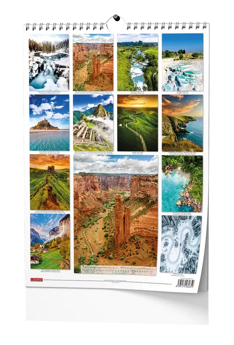 Główne zdjęcie produktu Nástěnný kalendář - Beautiful world - A3