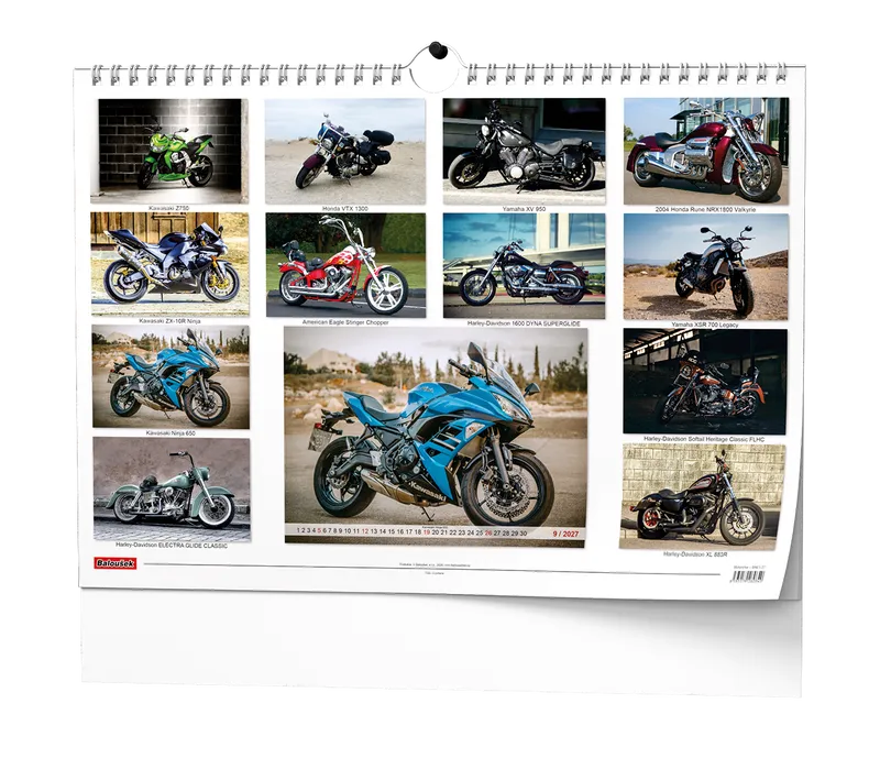 Główne zdjęcie produktu Nástěnný kalendář - Motorbike - A3