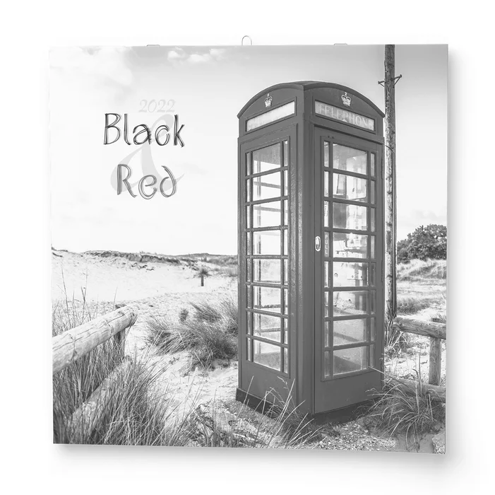 Główne zdjęcie produktu Nástěnný kalendář - Poznámkový - Black & Red