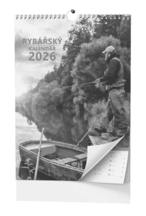 Główne zdjęcie produktu Nástěnný kalendář - Rybářský kalendář - A3