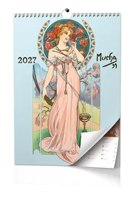 Kalendarz ścienny A3 - Alfons Mucha 2027
