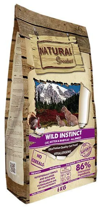 Główne zdjęcie produktu Natural Greatness Cat Wild Instinct /kuře,krůta/ 600g