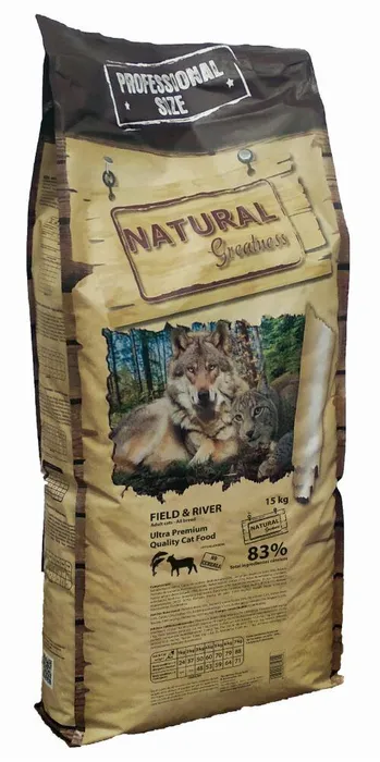 Główne zdjęcie produktu Natural Greatness Field,River Cat Recipe /losos,jehně 15 kg