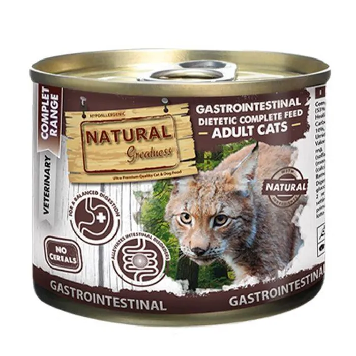 Główne zdjęcie produktu Natural Greatness GASTROINTESTINAL veterinární dieta, konzerva pro kočky 200g
