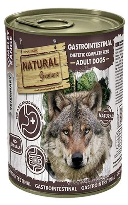 Główne zdjęcie produktu Natural Greatness GASTROINTESTINAL, veterinární dieta, konzerva pro psy 400g