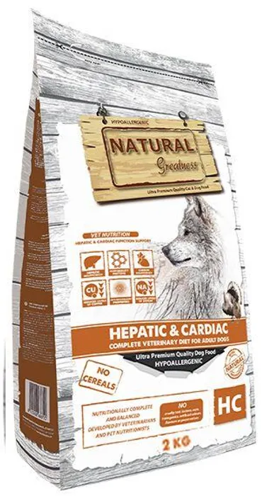Główne zdjęcie produktu Natural Greatness HEPATIC-CARDIAC veterinární dieta pro psy 2 kg