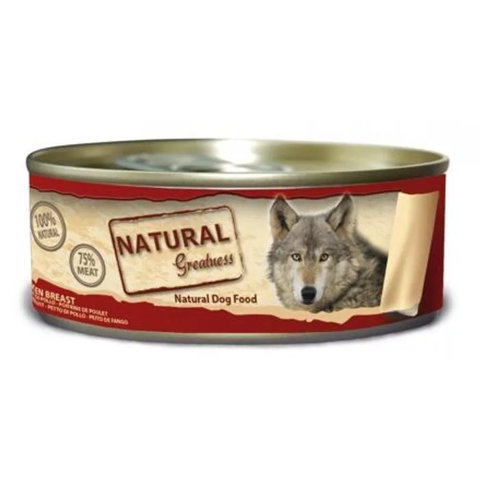Główne zdjęcie produktu Natural Greatness kuřecí prsa, konzerva pro psy 156 g