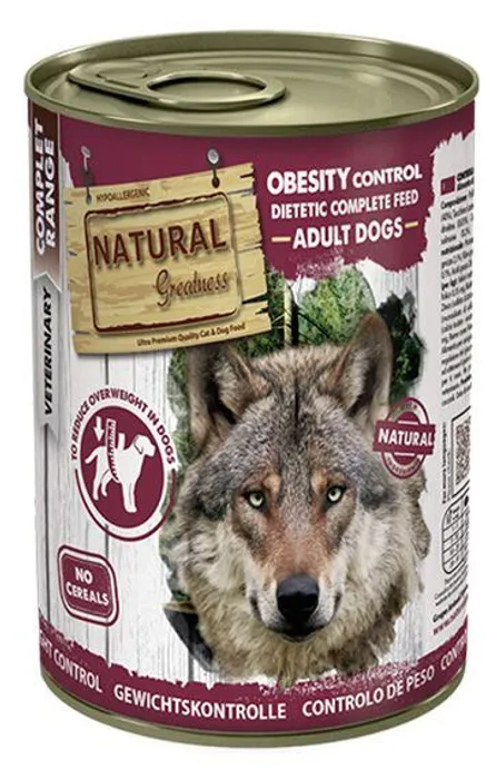 Główne zdjęcie produktu Natural Greatness OBESITY CONTROL, veterinární dieta, konzerva pro psy 400g