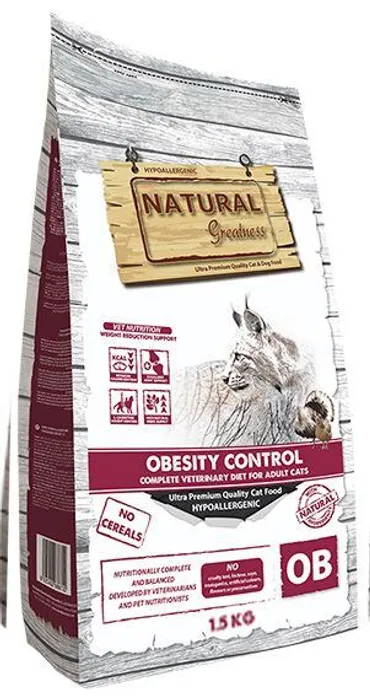 Główne zdjęcie produktu Natural Greatness OBESITY CONTROL veterinární dieta pro kočky 1,5 kg
