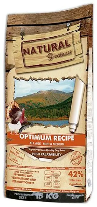 Główne zdjęcie produktu Natural Greatness Optimum Recipe Mini,Medium/krůta,kuře/15 kg