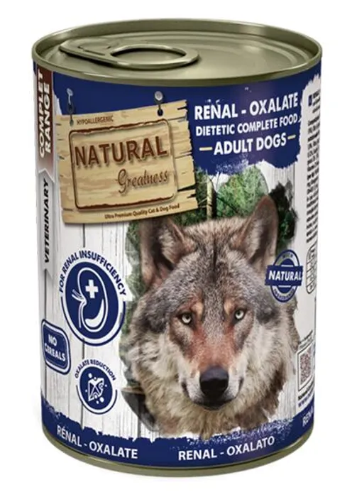 Główne zdjęcie produktu Natural Greatness RENAL - OXALATE veterinární dieta, konzerva pro psy 400g
