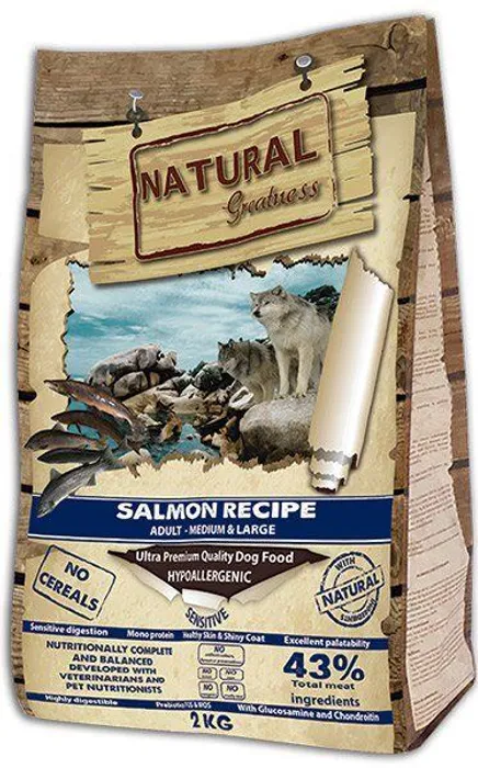 Główne zdjęcie produktu Natural Greatness Salmon Recipe Medium,Large /losos 2 kg