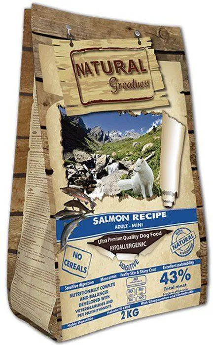 Główne zdjęcie produktu Natural Greatness Salmon Recipe Mini Sensitive /losos 2 kg