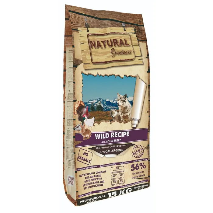 Główne zdjęcie produktu Natural Greatness Wild Recipe All B./kachna,krůta,kuře 2 kg