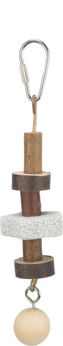 Główne zdjęcie produktu Natural Living-dřevěná kolečka, lávový kámen pro ptáky 16cm