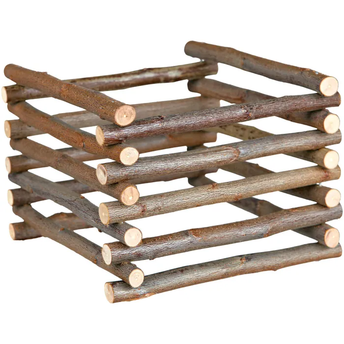 Główne zdjęcie produktu Natural Living - dřevěný přírodní stojan na seno 15 x 11 x 15 cm