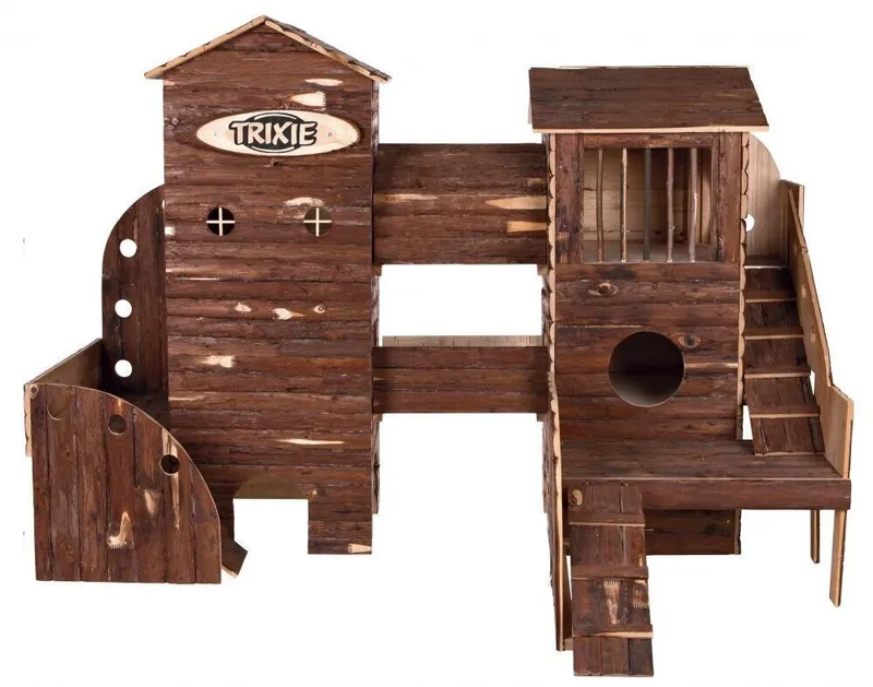 Główne zdjęcie produktu Natural Living ranč dřevěný pro hlodavce 156x108x99 cm - DOPRODEJ