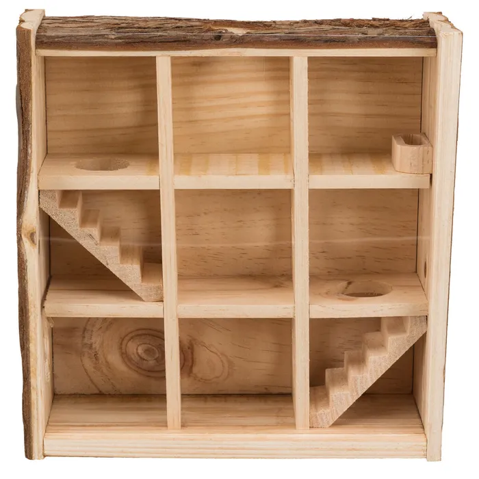 Główne zdjęcie produktu Natural Living věž/bludiště na hraní pro myši a zakrslé křečky, 3 poschodí 30x30x10 cm