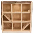 Następne zdjęcie produktu Natural Living Wieża/labirynt do zabawy dla myszy i chomików karłowatych, 3 piętra 30x30x10 cm